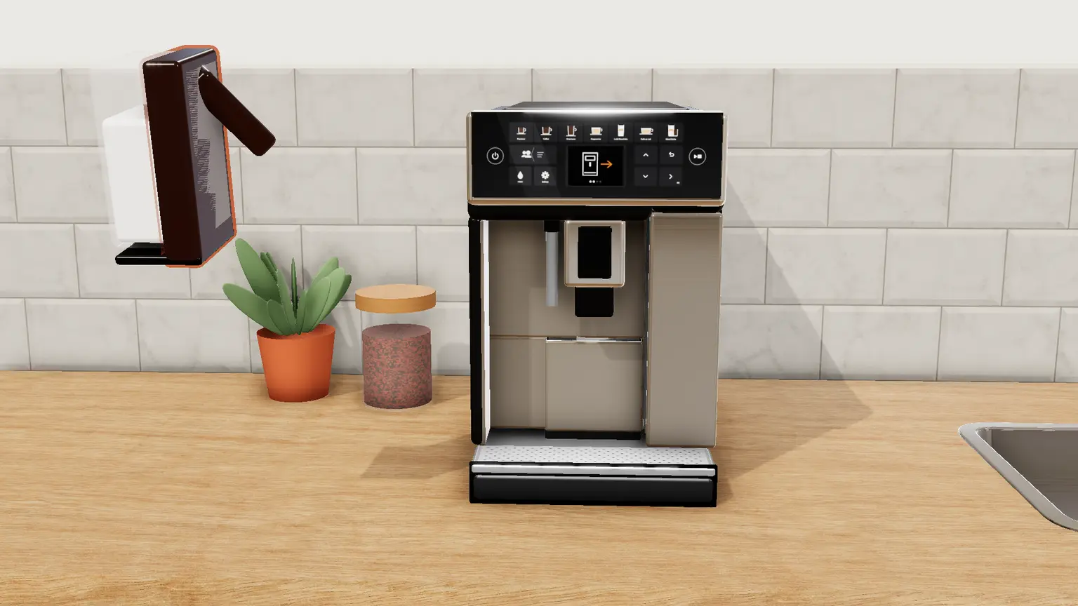 Philips 5400 LatteGo en 3D, étape 2 du détartrage : Retirez le LatteGo s'il est attaché