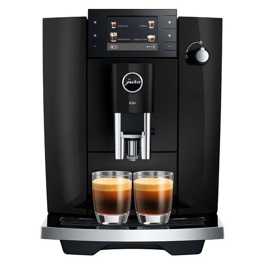 Machine JURA E6 (ED) Piano Black vue de face